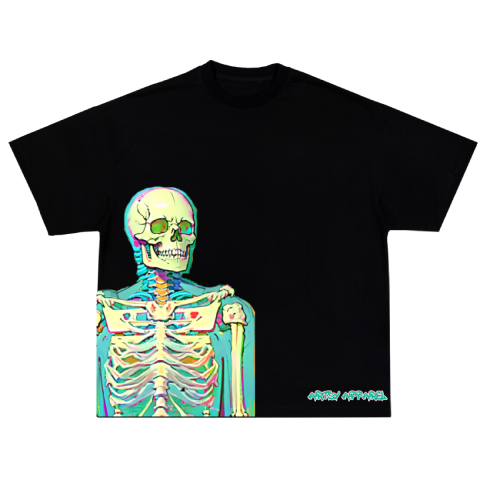 ChromaBones: Colorful Skeleton Short Sleeve Tee
