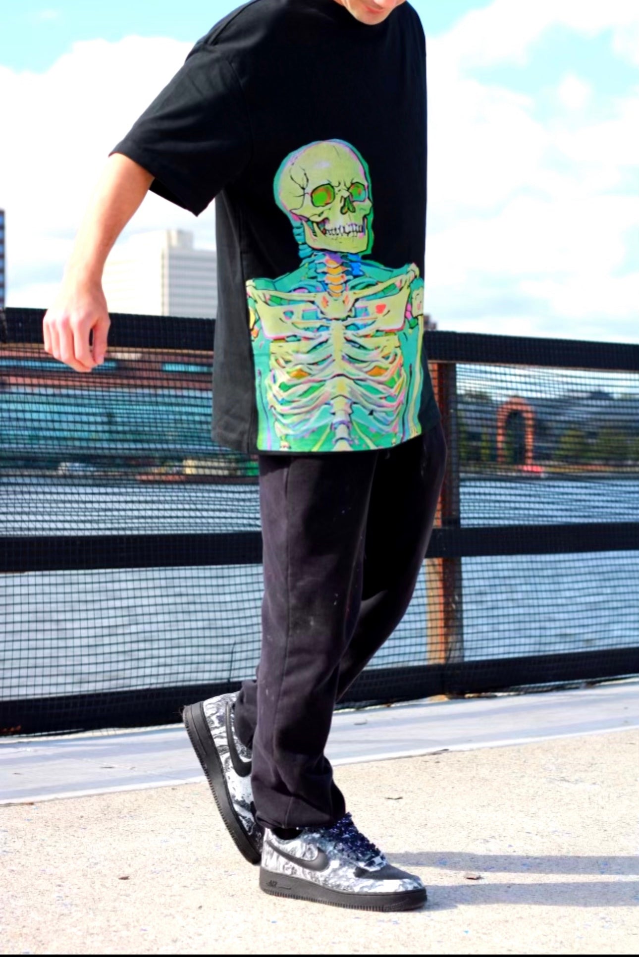 ChromaBones: Colorful Skeleton Short Sleeve Tee